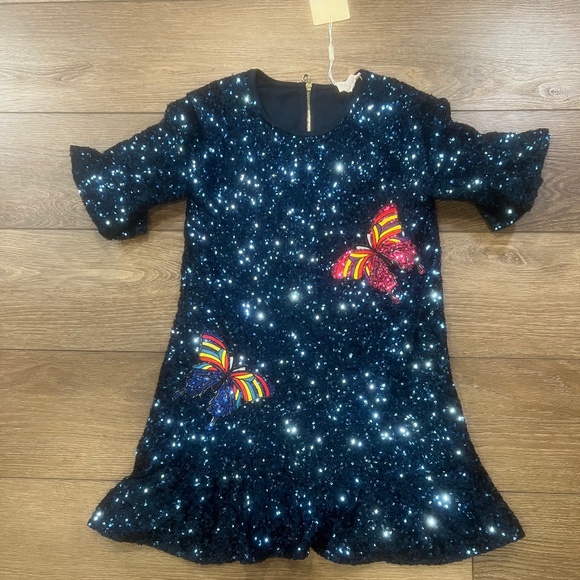 Hannah Banana Other - Hannah Banana Girls Sequin Butterfly Party Dress, Navy Blue, NWT, Size 10